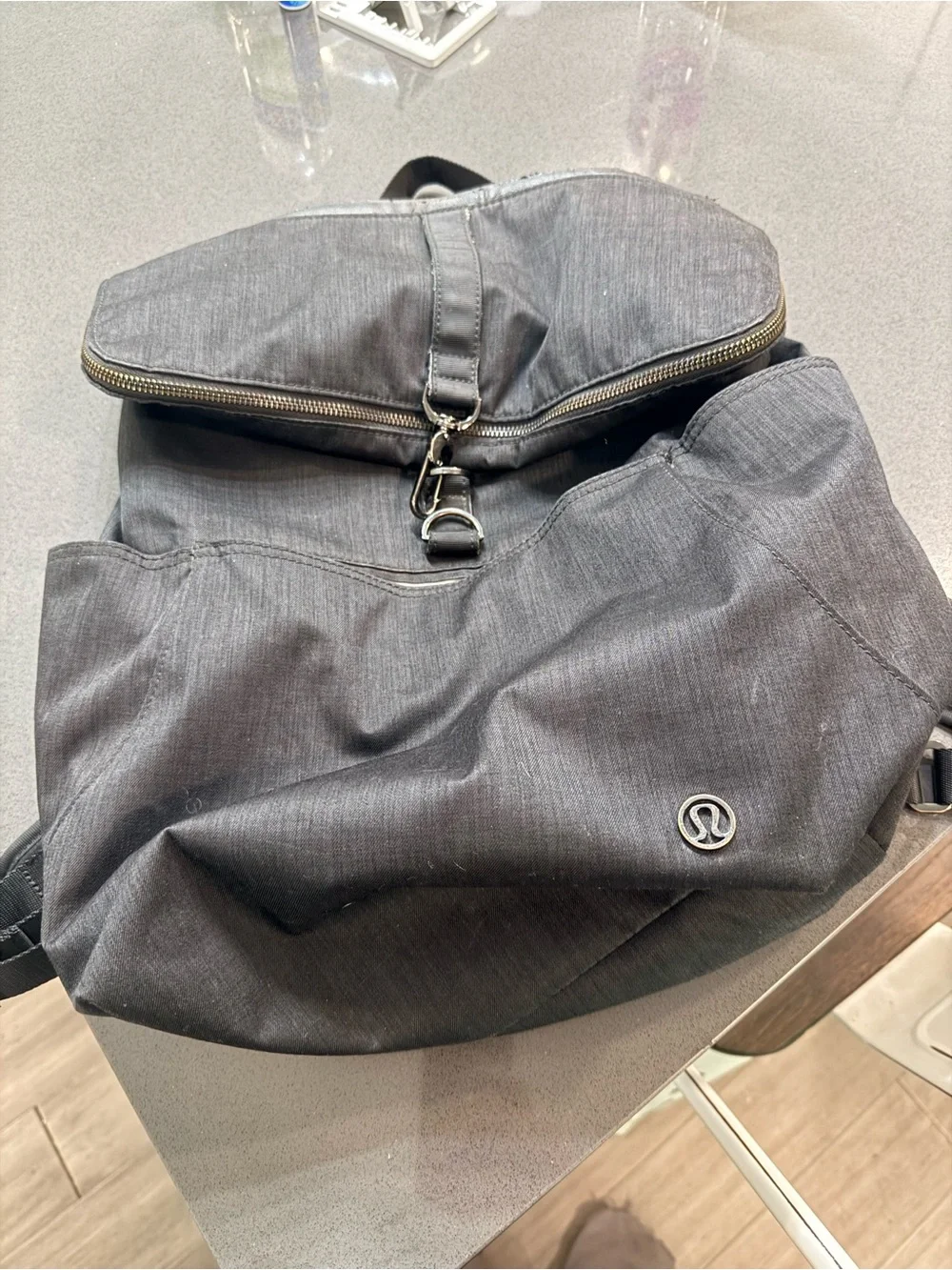 Lululemon Rise and Shine Backpack Black Travel Laptop Gym Bag OS